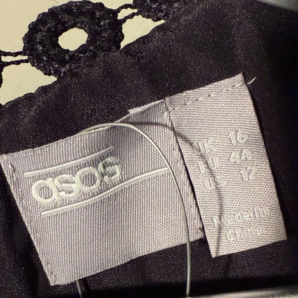 NWT ASOS Chic and Sexy black lace dress Size 12 - Picture 10 of 12